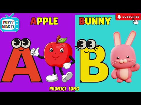 ABC Alphabet Song for kids | Phonics Song for Toddlers, ABCD, A for Apple B for Bunny Song #phonics