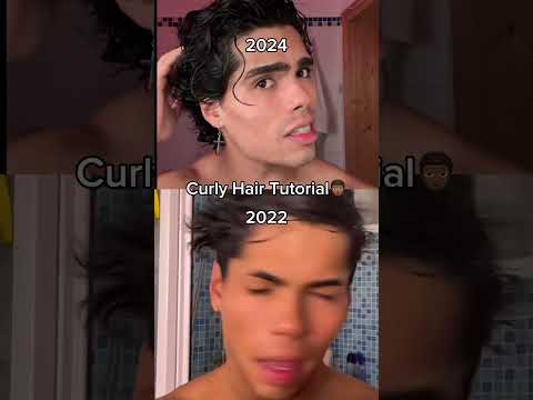 Curly Hair tutorial 2022 vs 2024🧑🏾‍🦱…#shorts