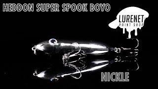 Heddon Super Spook Boyo Nickel - Lurenet Paint Shop (Custom Painted Lures)