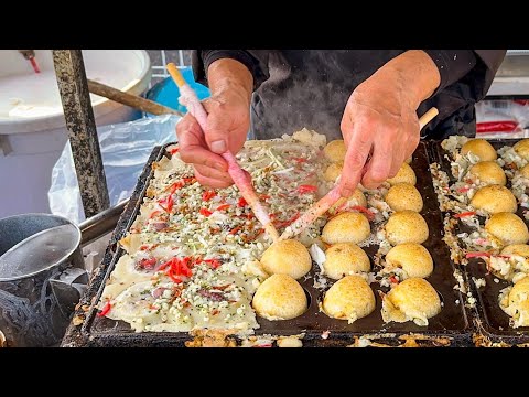 japanese food - takoyaki master amazing skill たこ焼き