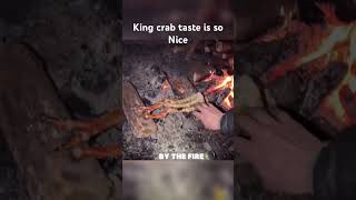 King Crab taste is so nice 😊 #camping #cooking #crab #outdoors