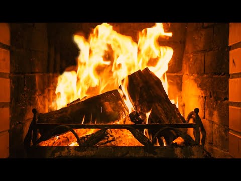 4K Fireplace 🔥 🔥 🔥  Relaxing fireplace with Burning Logs for easy to sleep, stress Relief