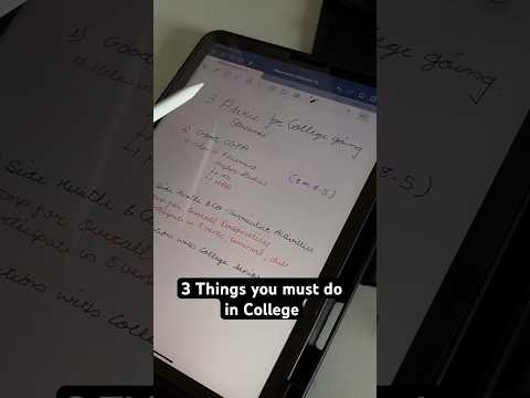 3 Things you must do in College! #shorts