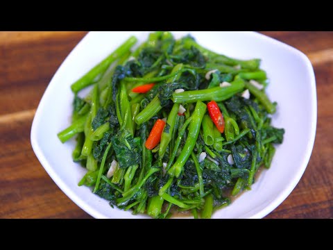 3 Minute Recipe - Water Spinach Side Dish