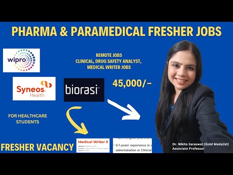 High Salary Jobs for Pharma Freshers in Medical Writer & Drug Safety Analyst | Syneos & Wipro