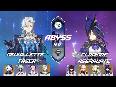 Neuvillette Taser | Clorinde Aggravate - Spiral Abyss 4.8 Genshin Impact