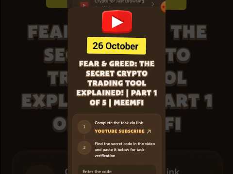 Fear & Greed: The Secret Crypto Trading Tool Explained! | Part 1 of 5 | MeemFi Today Video Code