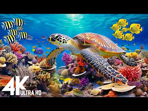 Under Red Sea 4K -Beautiful Coral Reef Fish in Aquarium, Sea Animals for Relaxation,4K Video UHD #10