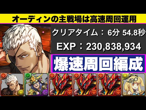 【裏修羅】バーマスターオーディンはこう使う！1周6-7分で2.3億EXP！メタルアンタレスと相性抜群！【パズドラ】