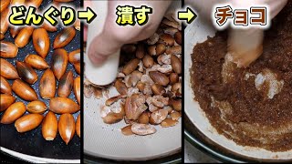 ドングリからチョコレート作ってみた【ENG SUB】