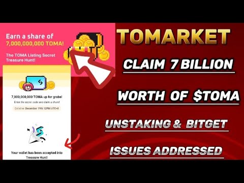 Claim 7 BILLION WORTH of TOMA TOKEN on Tomarket Treasure Hunt: Toma Treasure Hunt Secret Code