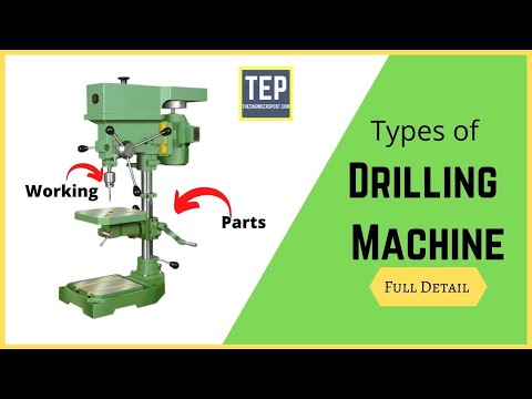 Drilling machine: Types, Parts, Operations, Working Principle, (Explained in detail)