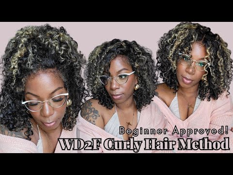 $104! Highlight WD2F Defined Curly Hair Routine Beginner Glueless Wig Install Hermosa Hair