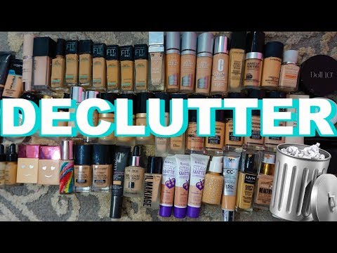 FOUNDATION DECLUTTER 😭 I Got Rid Of So Many