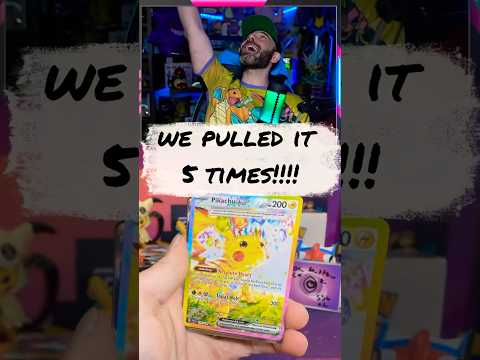 🤯We Pulled The $500 Pikachu 5 times!🔥 #pokemon #surgingsparks #pokemontcg