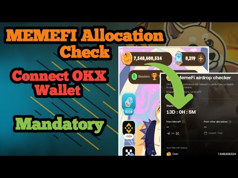 MemeFi Airdrop Allocation Check | How to Connect OKX Wallet in MemeFi from Bangladesh