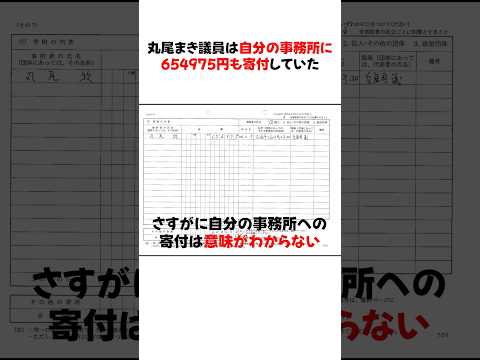 丸尾まき議員は自分の事務所宛に654,975円の寄付をしていた!?事務所家賃も家族に支払い #兵庫県 #百条委員会 #立花孝志 #政治 #斉藤元彦