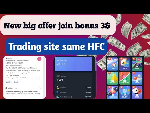 New best youtubit trading website || Join bonus 3$ || Daily profit 20$ to 40$ live paroof video