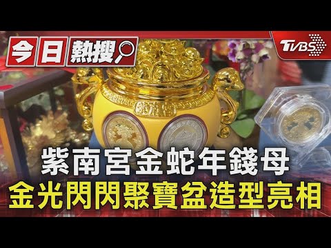 紫南宮金蛇年錢母 金光閃閃聚寶盆造型亮相｜TVBS新聞