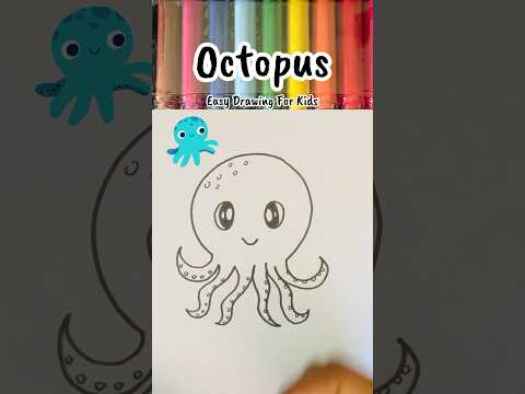 🐙 Easy Drawing! Octopus Drawing & Painting For Kids! 🐙 Drawing ! How to Draw An Octopus