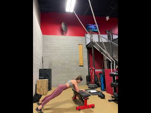 Incline Shoulder Taps from Low Plank with voiceover