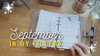 September in my all in one filofax personal rings