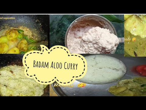 Badam Aloo Curry Recipe ll Easy Quick recipe at home ll Simple Cooking and taste #tastyfood