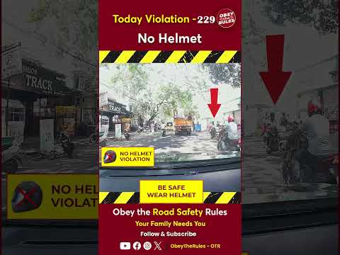 TODAY VIOLATION -229 Protect your Ride with Helmet #chennaitrafficpolice #otr #obeytherules