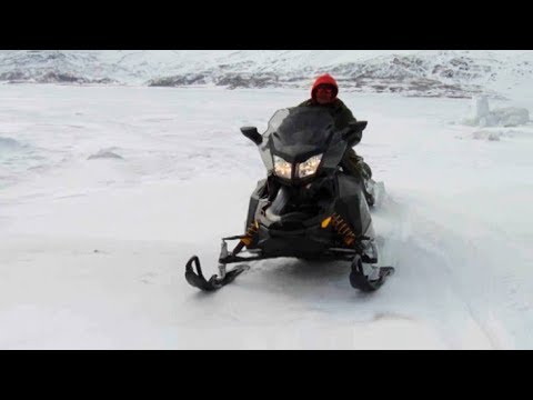 Return by snowmobile to Clyde River on the Clyde river - Barnes Icecap expedition - 2012