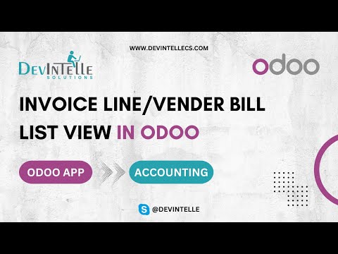 Invoice line/Vender Bill list view in Odoo