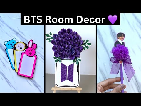 BTS Roomdecor without printer 💜 / Bts diy / Tiktok / Save your money by doing this at home