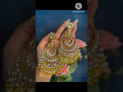 Kundan earrings| party wear kundan earrings design| long earrings