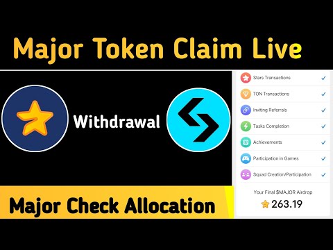 Major Airdrop Claim And Withdraw | Major Airdrop Claim Now | Major Airdrop Withdraw