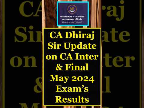 CA Final May 24 Result Update #shorts