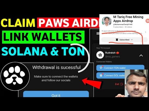 How to Claim Paws Airdrop | How to connect wallet in Paws | Paws Airdrop Withdrawal | Paws Solana