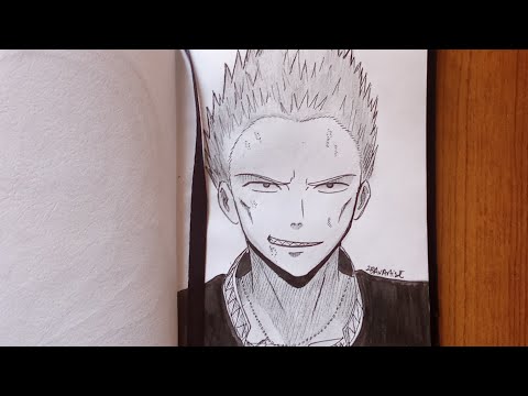 How to draw Toma hiragi ( from wind breaker) |#2ba_vartist (#anime sketch )