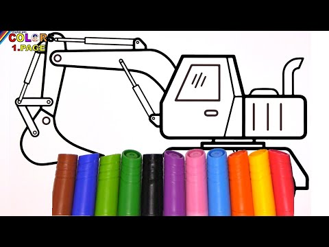 Excavator Coloring Pages: Digging into Fun with Big Marker Coloring for Kids! / Akn Kids House