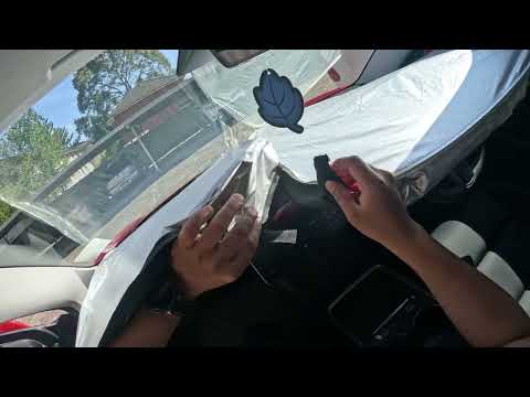 Windshield & Roof Glass Sunshade for Tesla Model Y/3 & 2024 Model 3 - Installation and Review