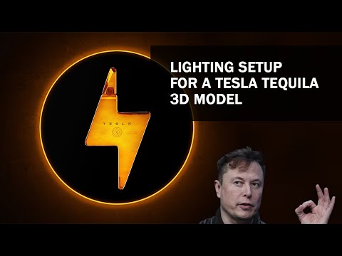 No Area Lights for a 3D Model of Tesla Tequila!