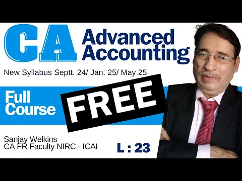 L-23:CA Inter- Adv. Accounts  Full Course FREE Ch 3 Buy Back of Shares 4/7 | Sanjay Welkins