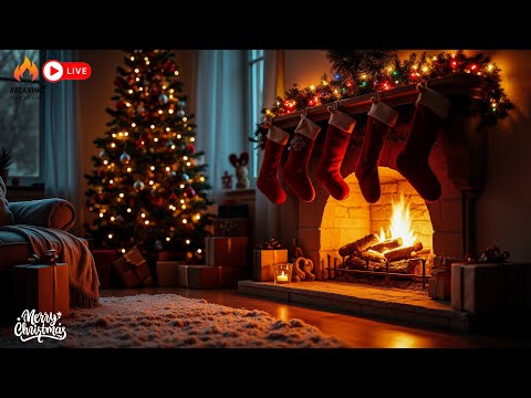 Beautiful Christmas Fireplace 2024🎄🎅Best Christmas Songs of All Time for Relax, Sleep, Study