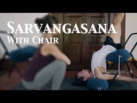 How to do Sarvangasana with Chair | Ashtanga Yoga with Joey Miles