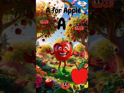 A For Apple🍎 @reebcreations 💞 #cartoon #ytshorts #shorts #apple #abcd #short #kidslearning #yt