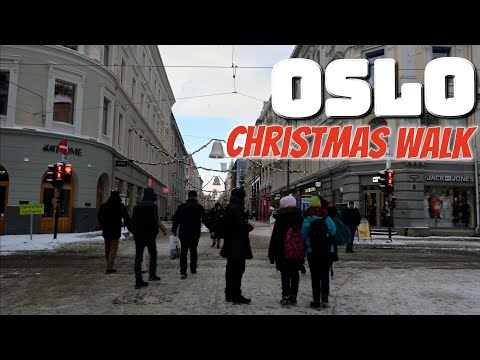 🇸🇯🎄OSLO December 25 Christmas Walk~ Norway 4K 60FPS