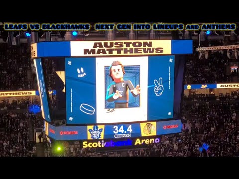 Leafs Vs Blackhawks Next Gen Intro, National Anthems, Leafs Starting Lineup 12.2.2024