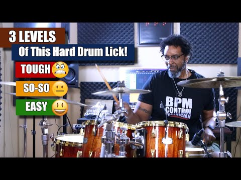 3 Levels Of This Hard Drum Lick! 🔥 (Practice Aid Video)