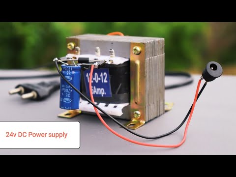 Make 24v DC Power supply Using 12-0-12 5A Transformer