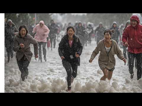 Right now! Giant hail is destroying cities in Argentina! Trancas in Tucumán!