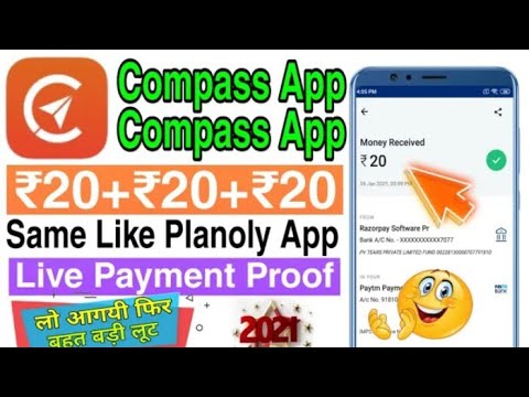 Planoly Ka baap Compass App || Compass App Unlimited Tricks || New Earning App 2021 Today// riya