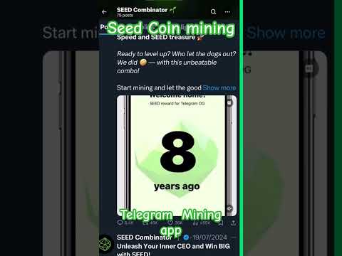 #Seedcoin #seedminingbot #telegrambot #freecrypto #crypto #cryptocurrency #viralshorts #reels